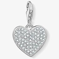 THOMAS SABO Sterling Silver Pave Heart Charm 1570-051-14
