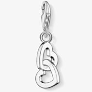 THOMAS SABO Silver 2 Entwined Hearts Charm 0773-001-12
