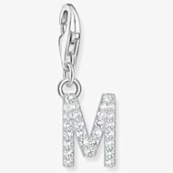 THOMAS SABO Silver Cubic Zirconia Letter M Charm 1941-051-14