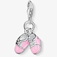 THOMAS SABO Silver Pink Enamel Bootees Charm 0820-007-9