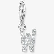 THOMAS SABO Silver Cubic Zirconia Letter W Charm 1960-051-14