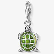THOMAS SABO Silver & Green Enamel Tortoise Charm 0837-007-6