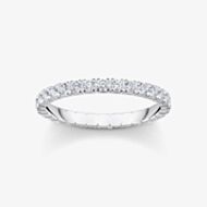 THOMAS SABO Sterling Silver Cubic Zirconia Delicate Pave Full Eternity Ring TR2467-051-14