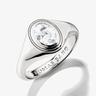 THOMAS SABO Bold Elegance Silver Oval Cubic Zirconia Ring TR2523-051-14