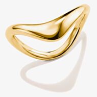 THOMAS SABO Fluid Elegance 18ct Yellow Gold Plated Wave Ring TR2544-M01-39