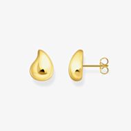 THOMAS SABO Small Gold Plated Organic Tear Shape Stud Earrings H2303-413-39