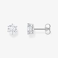 THOMAS SABO Sterling Silver Zirconia Stud Earrings H2301-051-14