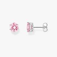 THOMAS SABO Sterling Silver Large Pink Zirconia Stud Earrings H2300-051-9