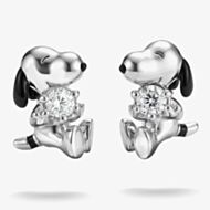 THOMAS SABO Silver & Cubic Zirconia Peanuts Snoopy Stud Earrings H2348-691-14