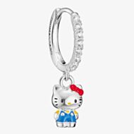 THOMAS SABO Hello Kitty Blue Charm & Cubic Zirconia Single Hoop Earring CR774-M06-7