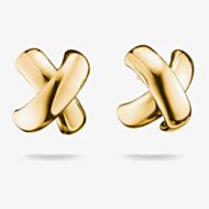 THOMAS SABO Classics 18ct Yellow Gold Plated Cross Stud Earrings H2358-M01-39
