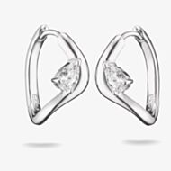 THOMAS SABO Fluid Elegance Sterling Silver Cubic Zirconia Wave Hoop Earrings CR763-051-14