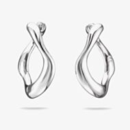 THOMAS SABO Sterling Silver Wave Hoop Earrings CR754-001-21