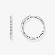THOMAS SABO Sterling Silver Cubic Zirconia Pave Hoop Earrings CR673-051-14