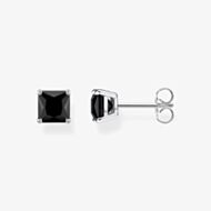 THOMAS SABO Sterling Silver Square Cut Black Onyx Stud Earrings H2174-024-11