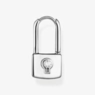 THOMAS SABO Silver & Cubic Zirconia Padlock Single Hoop Earring CR679-051-14