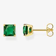 THOMAS SABO Gold Plated Green Stone Earrings H2174-472-6