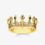 THOMAS SABO Gold Plated Crown Ring TR2224-959-7