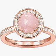 THOMAS SABO Rose Gold Plated Cubic Zirconia Quartz Round Cluster Ring TR1971-417-9
