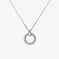 Hot Diamonds Forever Silver Topaz Cluster Circle Diamond Pendant Necklace DP901