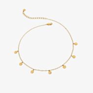 Hot Diamonds Lunar 18ct Gold Plated Diamond Multi Disc Choker Necklace DN148