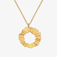 Hot Diamonds Believe Gold Plated Diamond Open Circle Pendant Necklace DP840