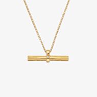 Hot Diamonds Hope 18ct Gold Plated Diamond Bar Pendant Necklace DP848