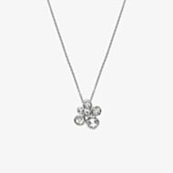 Hot Diamonds Tender Sterling Silver Topaz Cluster Pendant Necklace DP1083