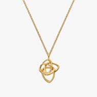 Hot Diamonds X Golden Edit Endless Gold Plated Diamond Interlocked Pendant Necklace DP1085
