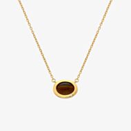 Hot Diamonds HDXGEM Oval Tigers Eye Necklace DN201