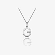 Hot Diamonds Love Letters Silver G Pendant Necklace DP407