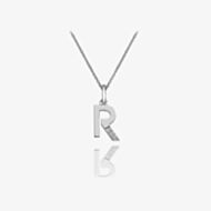 Hot Diamonds Love Letters Silver R Pendant Necklace DP418