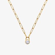 Hot Diamonds HD X GE Revolve 18ct Yellow Gold Plated White Topaz Necklace DN221