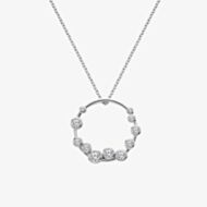 Hot Diamonds Silver Tender Wreath White Topaz Pendant Necklace DP1106
