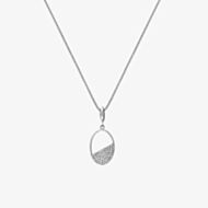 Hot Diamonds Horizon White Topaz Oval Pendant DP767