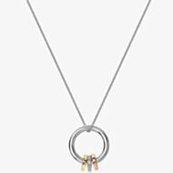 Hot Diamonds Trio Three-Colour Barrel Necklace DP883