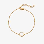 Hot Diamonds X Golden Edit Calm Gold Plated Mother Of Pearl Bracelet DL704