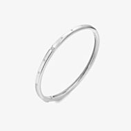 Hot Diamonds Much Loved Sterling Silver White Topaz Diamond Slim Bangle DC217