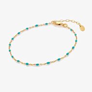 Hot Diamonds X Jac Jossa Golden Edit Turquoise Ocean Bracelet DL658