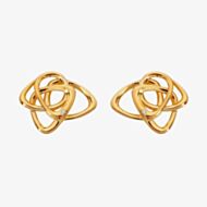Hot Diamonds X Golden Edit Endless Gold Plated Diamond Interlocked Stud Earrings DE843