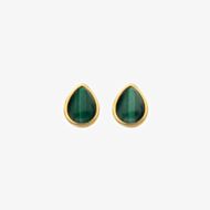 Hot Diamonds HD X Golden Edit Golden Edit Revive Malachite Stud Earrings DE754