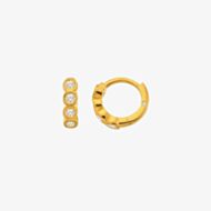 Hot Diamonds HD X GE Tender White Topaz Huggie Hoop Earrings DE854