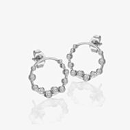 Hot Diamonds Silver Tender Wreath White Topaz Stud Earrings DE893