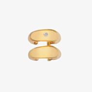 Hot Diamonds X Jac Jossa 18ct Gold Plated Soul Organic Double Ear Cuff DE662
