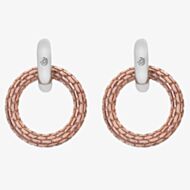 Hot Diamonds Woven Two Colour Open Circle Earrings DE692