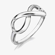 Hot Diamonds Sterling Silver Diamond Infinity Ring DR144