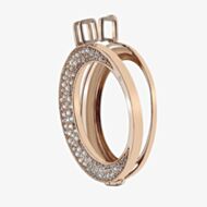 Hot Diamonds Emozioni Mezzaluna Rose Gold Plated 33mm Coin Keeper EK014