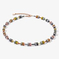 Coeur De Lion Sparkling Classic Elements Rose Gold Autumn Multi Stone Necklace 4412/10-0911