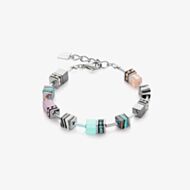 Coeur De Lion GeoCUBE Candy Aqua Pink Multistone Bracelet 5090/30-1919