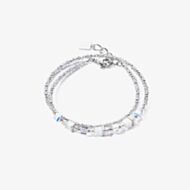 Coeur De Lion Joyful Colours Silver Multi Stone Bead Double Bracelet 4564/30-1400